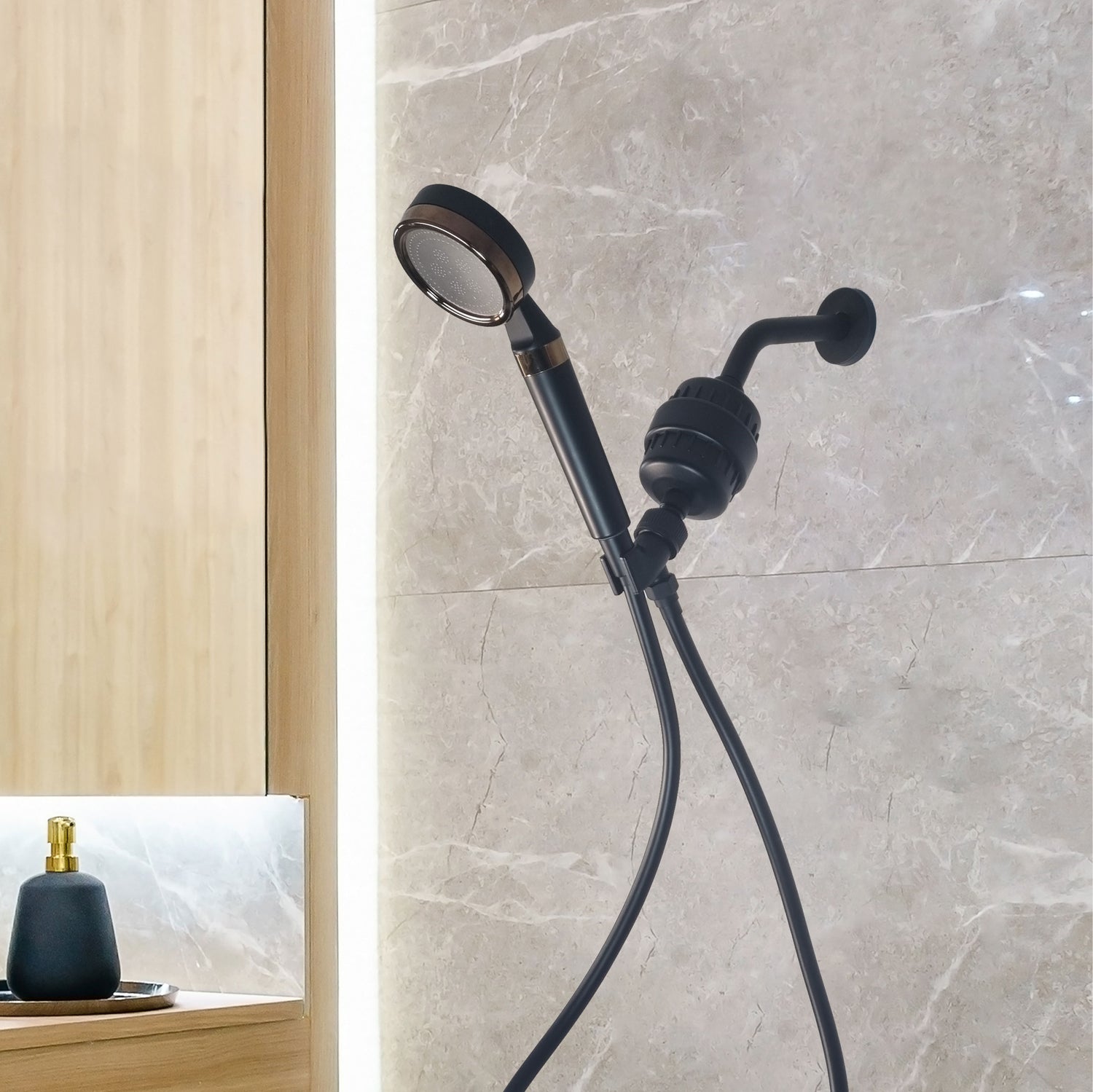 MineralStream ™ Black - C -vitamin komplett duschkit