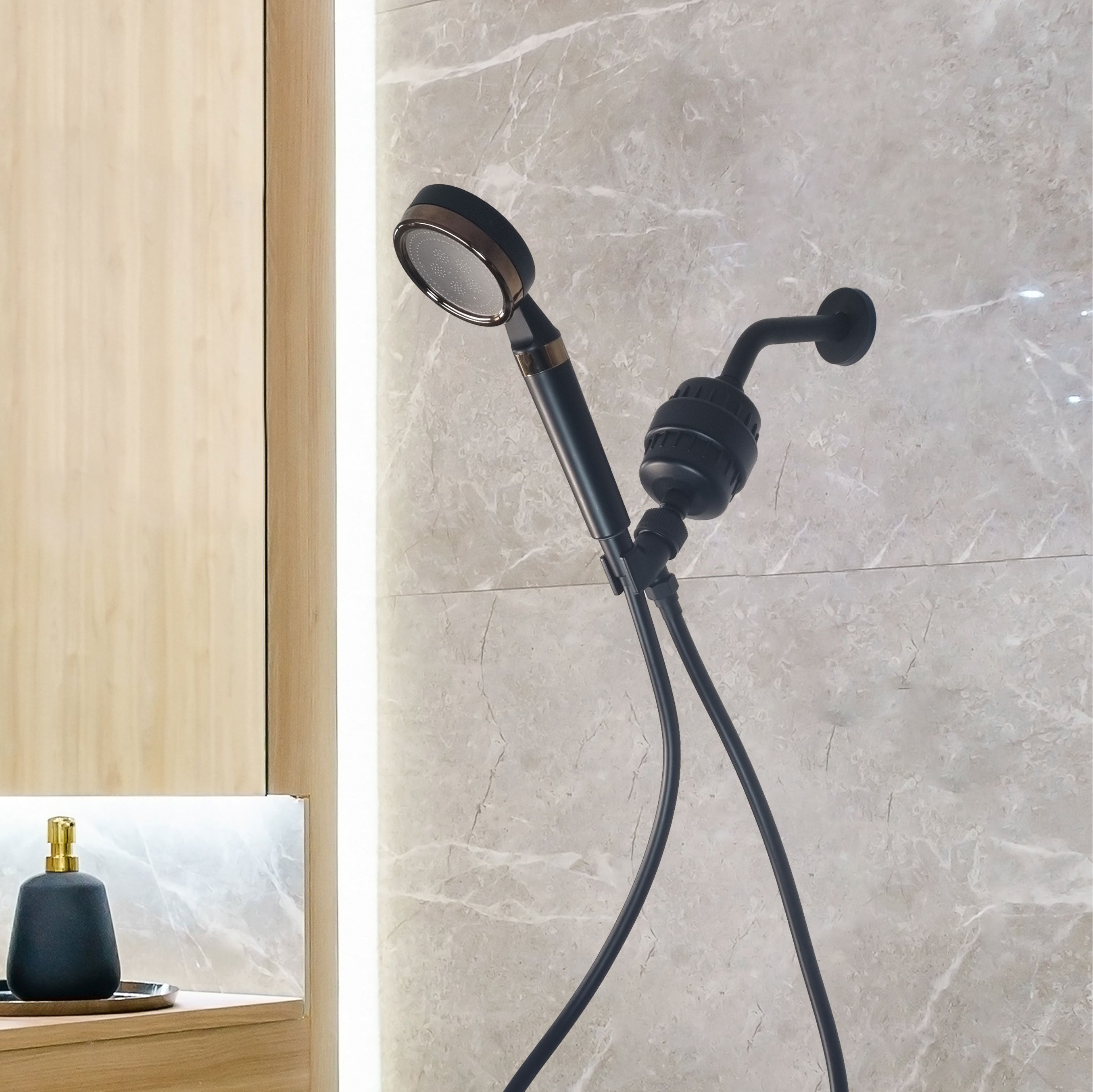 MineralStream ™ Black - C -vitamin komplett duschkit