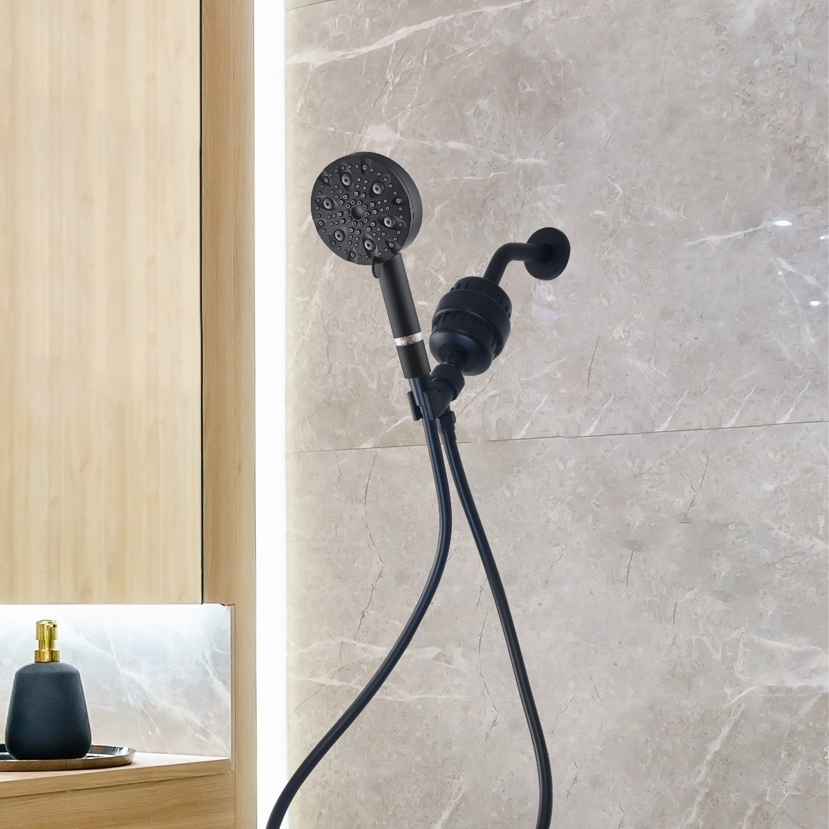 MineralStream Luxe 9 Mode High Pressure Showerhead (filtrerad)