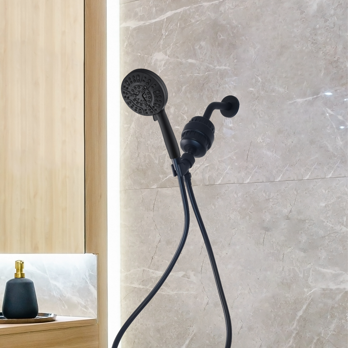 MineralStream Luxe 10 Mode High Pressure Shower Head (filtrerad)