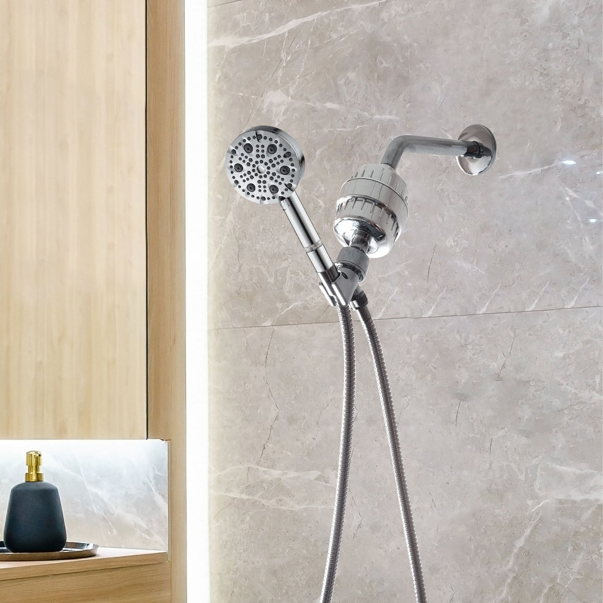 MineralStream Luxe 9 Mode High Pressure Showerhead (filtrerad)