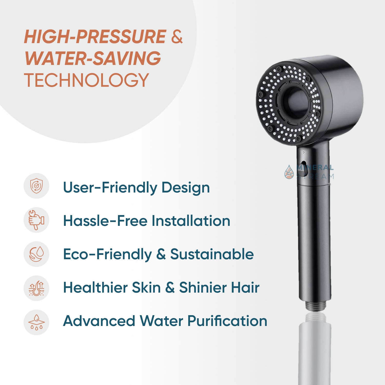 Hey-Pure Filtered Shower Head