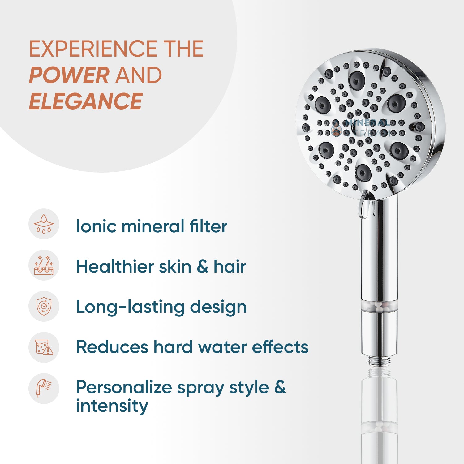 Luxe 9 -läge Duschhead Dusch Essentials Kit