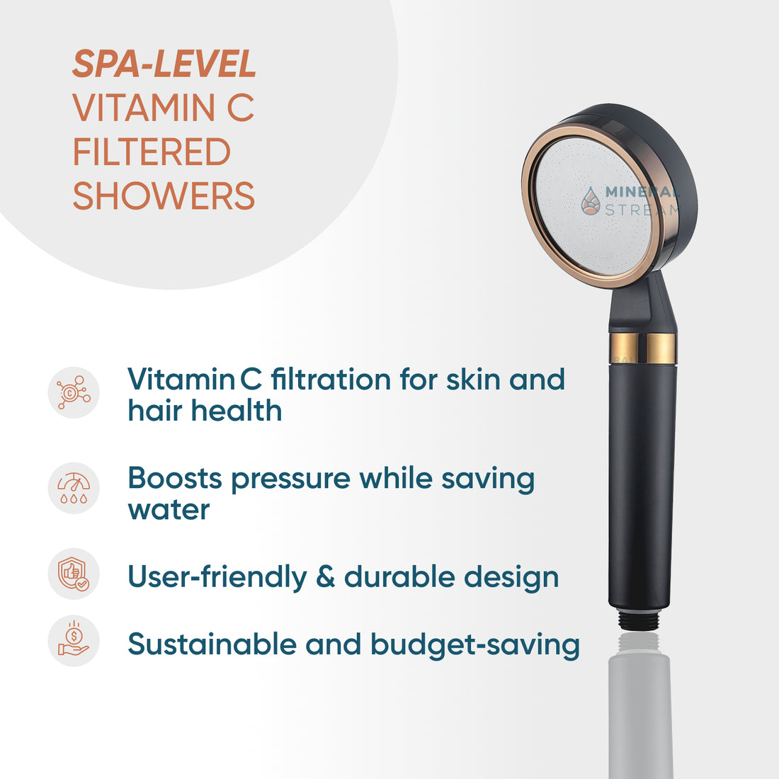 MineralStream ™ Black - Vitamin C Dusch Essentials Kit