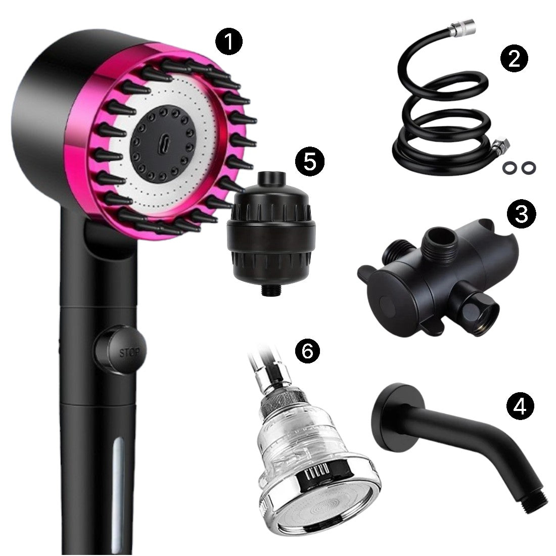 MineralStream Massage duschhuvud med filter