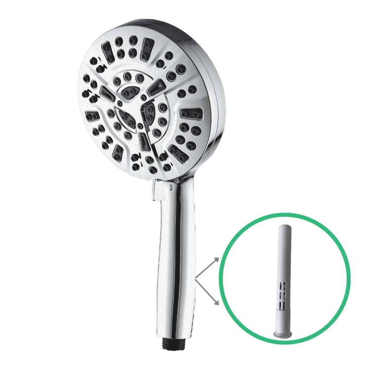 MineralStream Luxe 10 Mode High Pressure Shower Head (filtrerad)