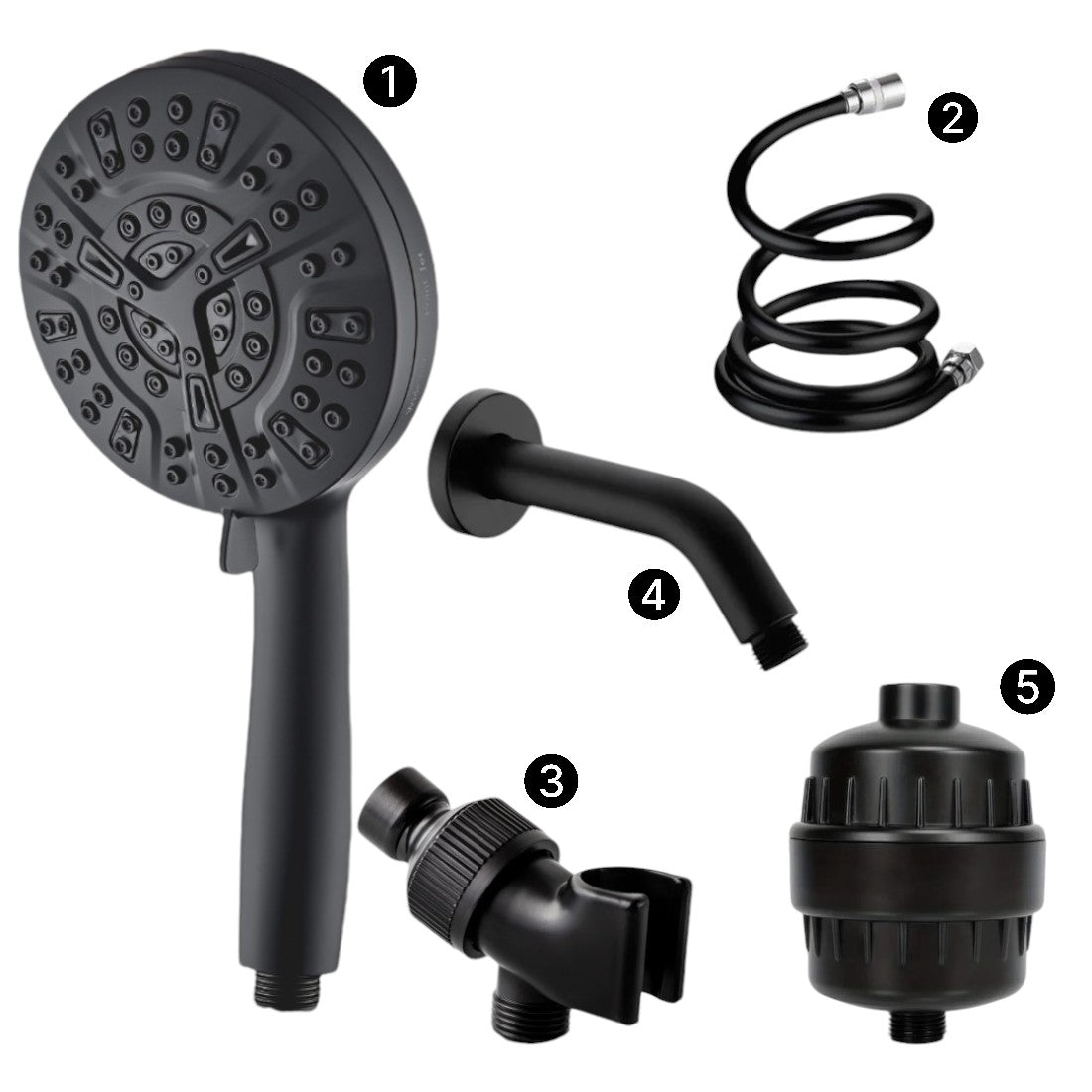 MineralStream Luxe 10 Mode High Pressure Shower Head (filtrerad)