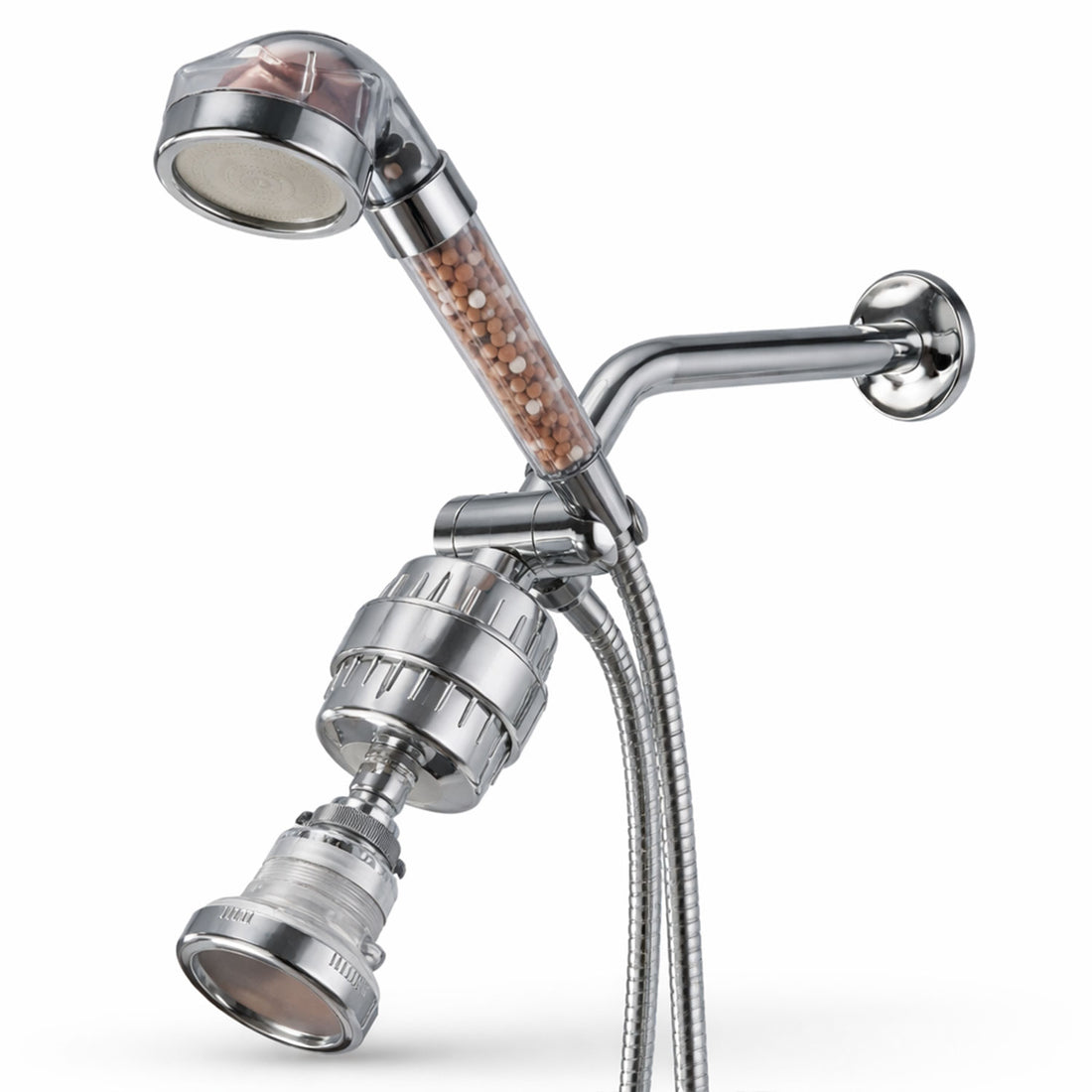 LED -joniskt dual duschsystem